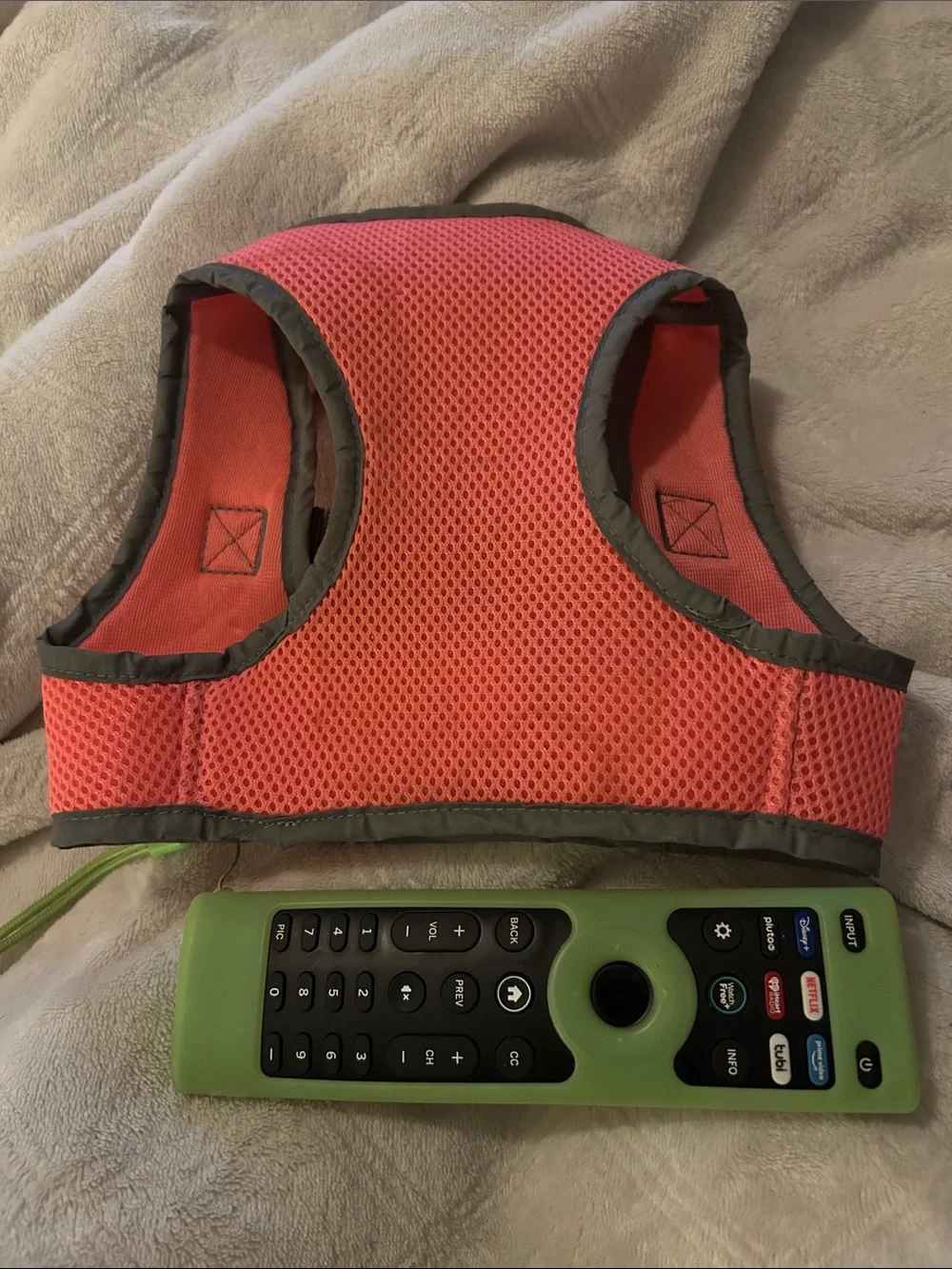 Lightweight pink mesh med small dog harness